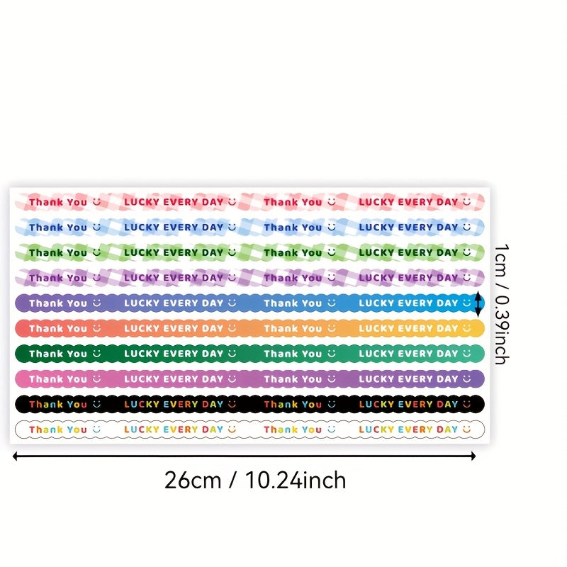 10 large sealing stickers (100 labels in total), long decorative labels for baking packaging and handmade gifts