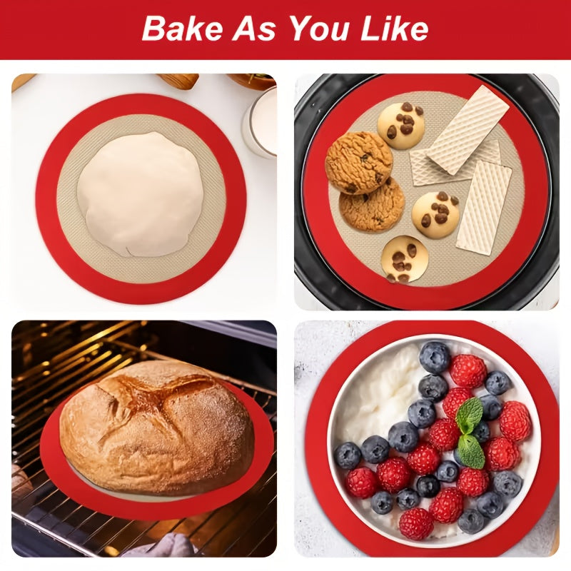 3-Piece set of non-stick silicone mats, suitable for making macarons, easy to bake | Heat-resistant 220 ° dishwasher-washable cookie mats, reusable, non-stick baking mats, silicone baking mats, smooth baking surfaces, food grade silicone