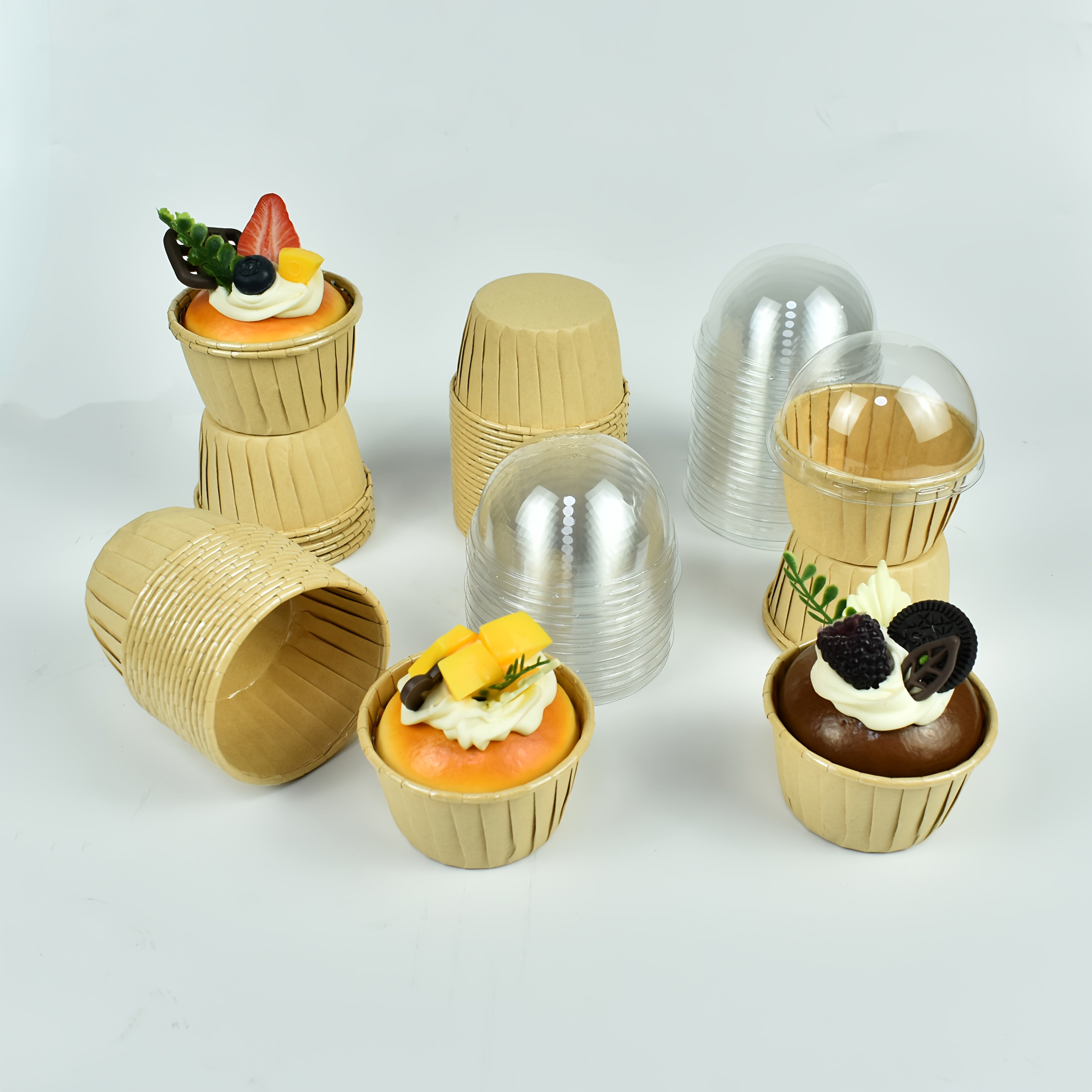 Brown food grade, high temperature resistant, 1.8g thickened, cupcake baking cup