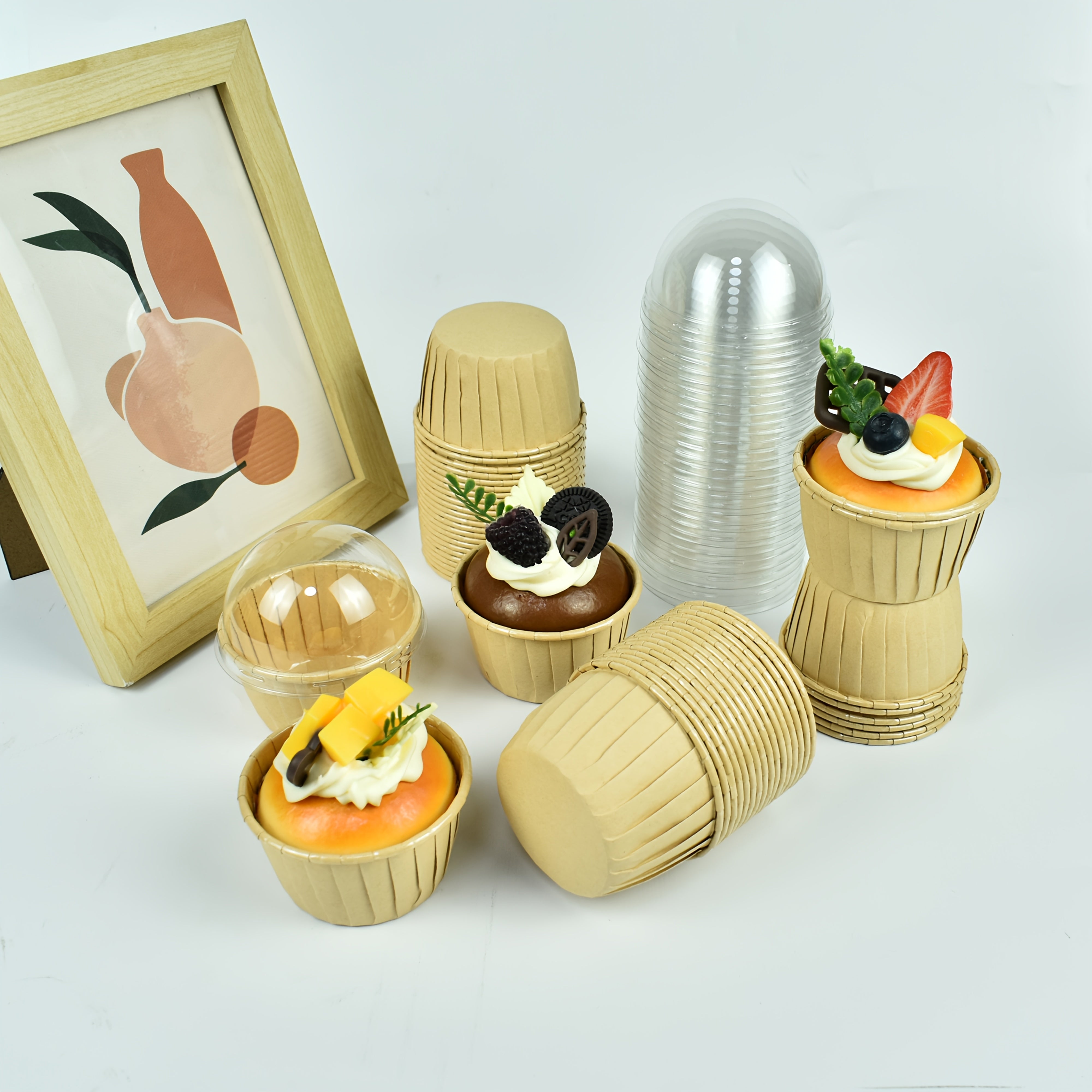 Brown food grade, high temperature resistant, 1.8g thickened, cupcake baking cup
