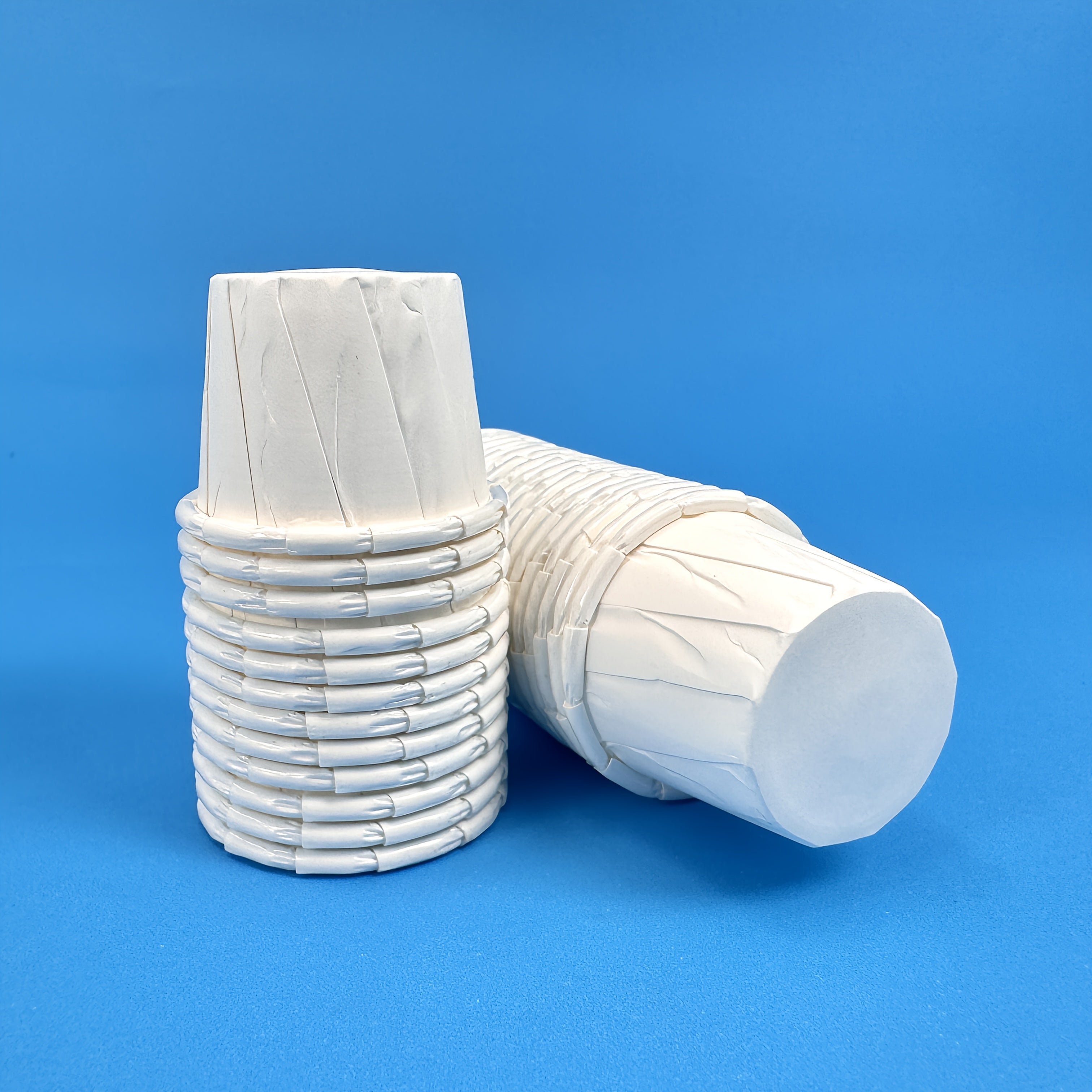 100 Mini Sauce Cups - 1 oz Oil and Waterproof Coated Paper Serving Cups for Dipping, Tasting, Baking, Crafting and Seed Growing - Disposable Coated Paper Cups