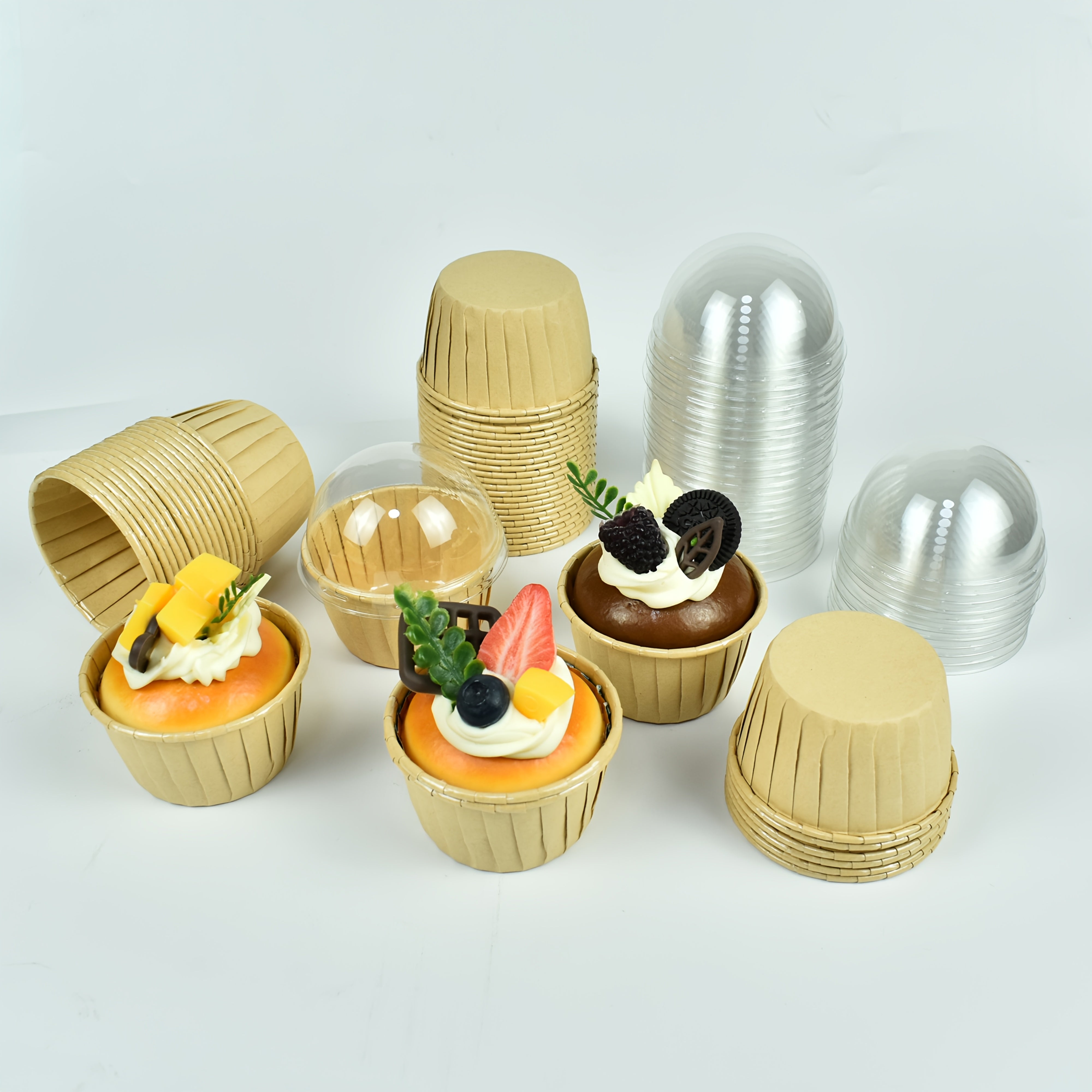 Brown food grade, high temperature resistant, 1.8g thickened, cupcake baking cup