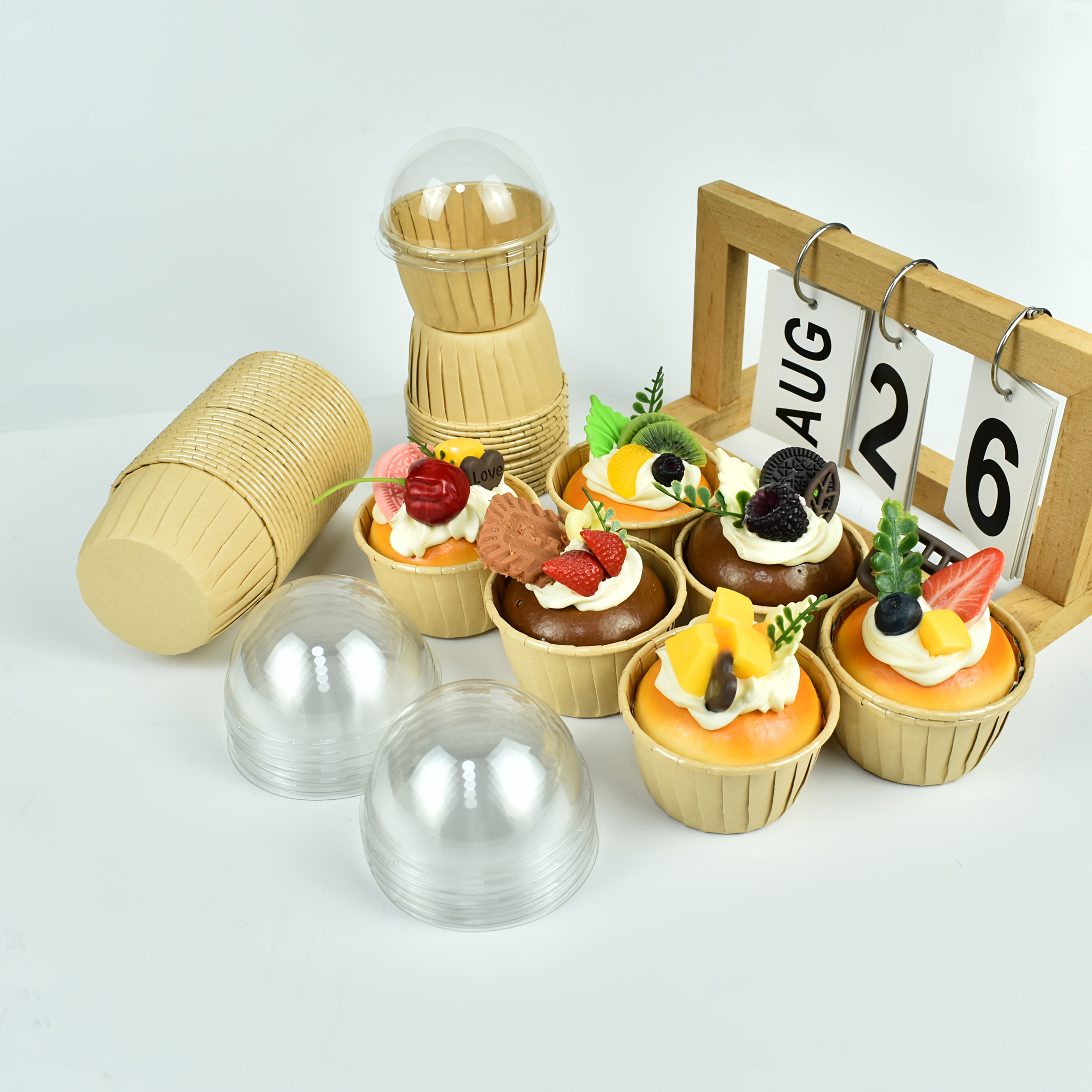 Brown food grade, high temperature resistant, 1.8g thickened, cupcake baking cup